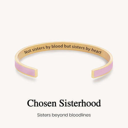Not Sisters By Blood But Sisters By Heart Multiple Color Cuff Bracelet
