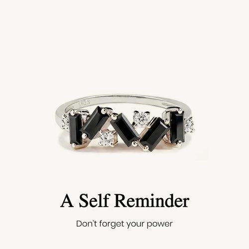 Self Love Broken Pieces Black Band Ring