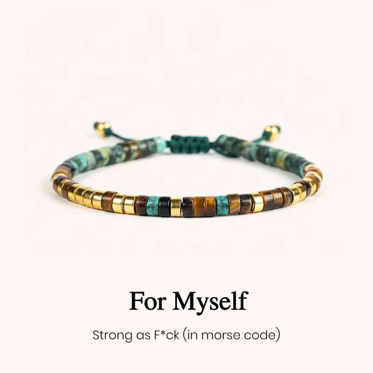 'Strong As Fuck' Morse code Motivational Bracelet