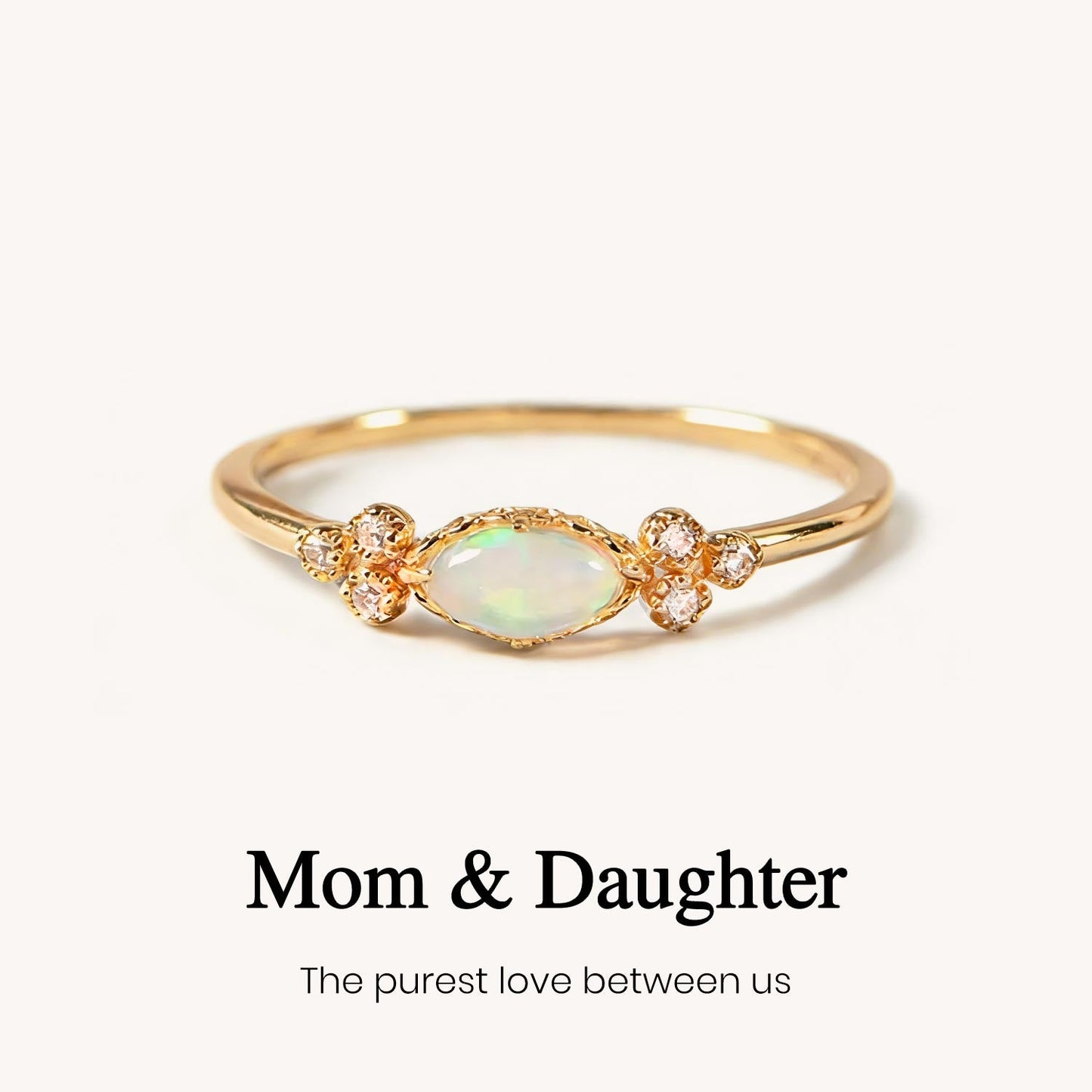 Mother & Daughter Matching Opal Ring