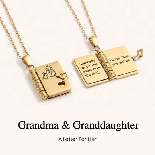 To My Granddaughter Story Book Necklace