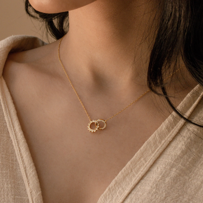 Best Bitches Sun and Moon Squad Necklace